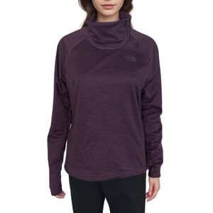 The North Face Sweater Sz  M Purple Fleece Lined Mock Neck Fleece Lined Ski Snow